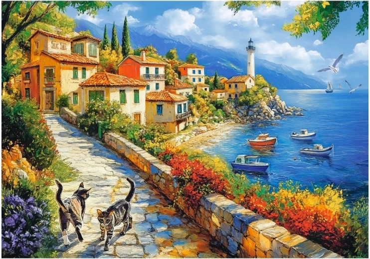Puzzle Castorland Baia con faro bianco 500 pezzi