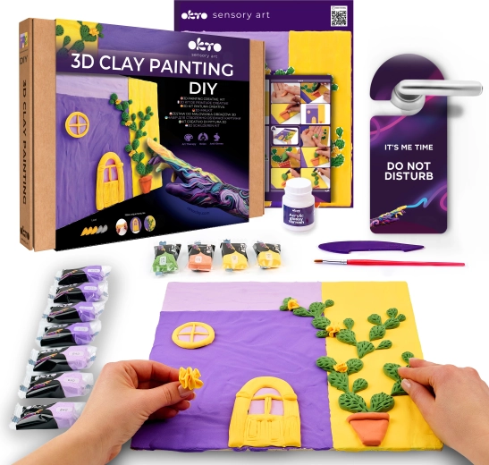 Okto set artistico per dipingere con pasta Lavanda a mezzogiorno 30 × 30 cm