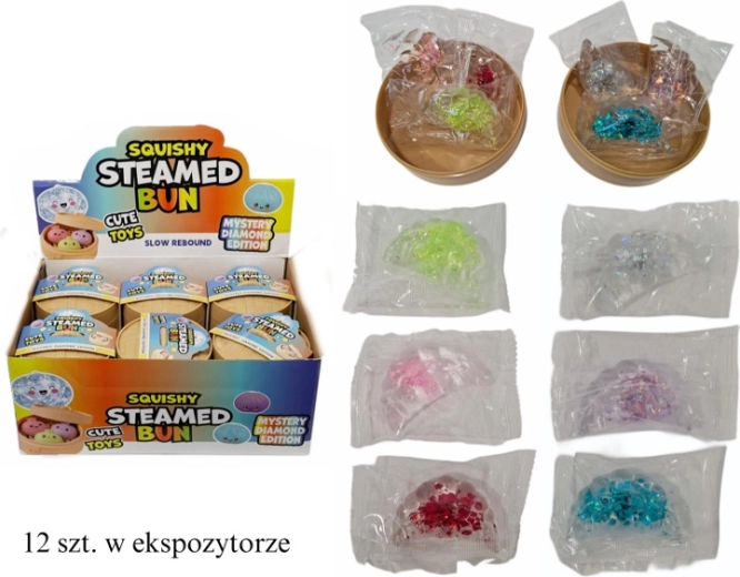 Gnocchetto antistress da schiacciare con glitter