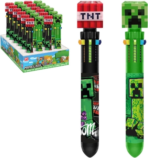 Penna a sfera multicolore Minecraft (10 colori)