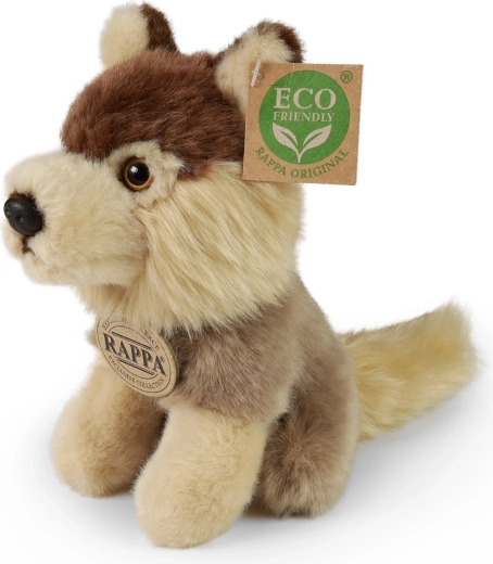 Lupo di peluche seduto 16 cm eco-friendly RAPPA