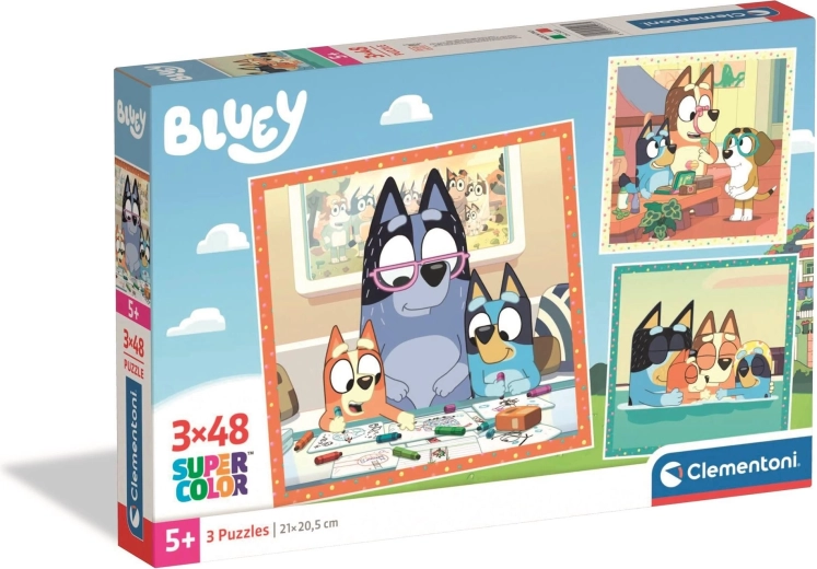 Puzzle BLUEY 3×48 pezzi