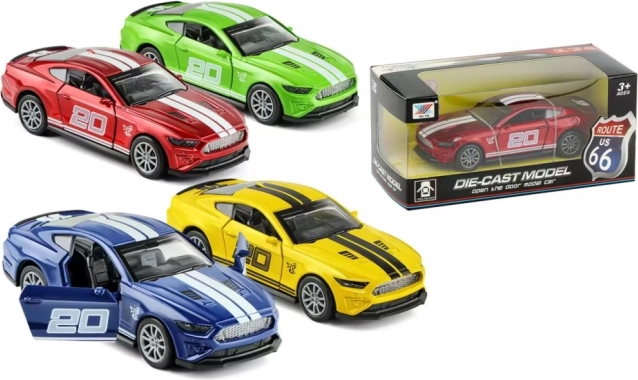 Macchinina sportiva in metallo con portiere apribili