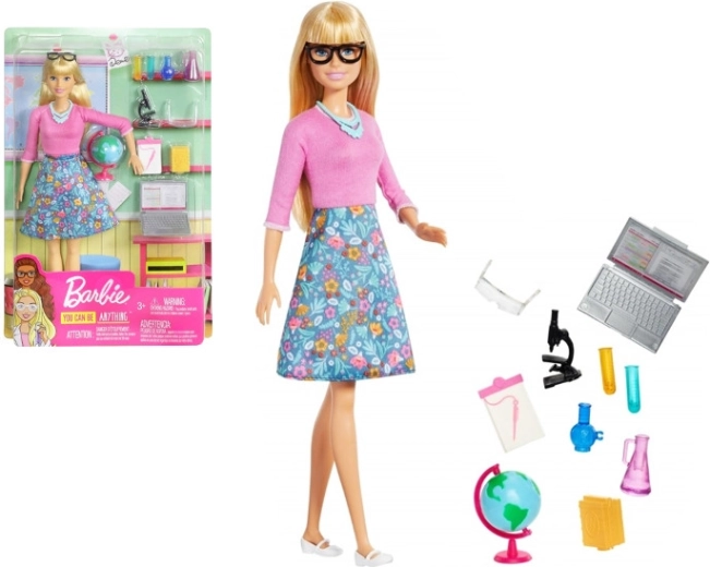 Barbie bambola insegnante con notebook