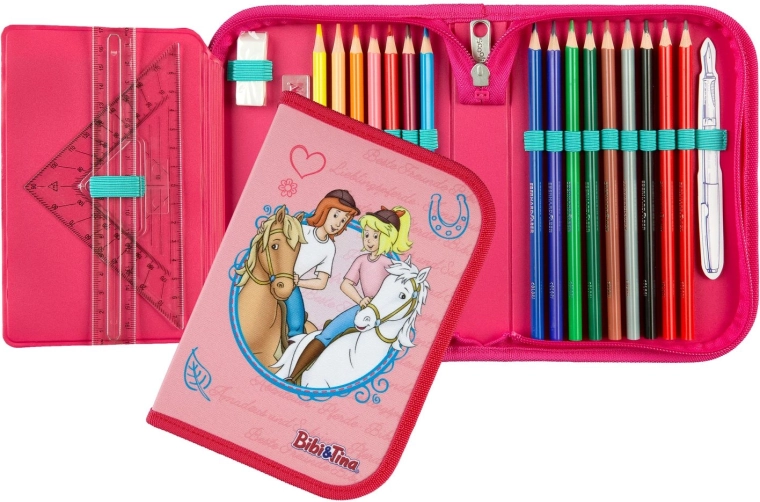 Astuccio scolastico completo Bibi & Tina - 1 pezzo