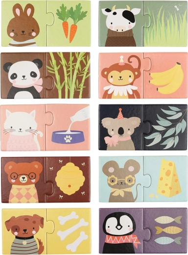 A Little Lovely Company - Puzzle di Abbinamento - Delizie per Animali