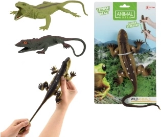 Lucertola di gomma allungabile con palline all’interno