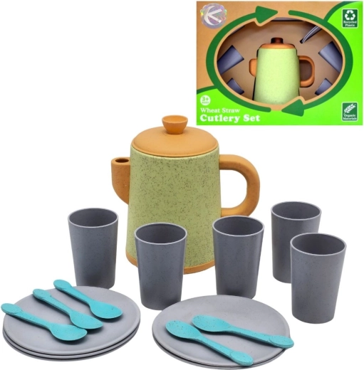 Set da cucina per bambini – tazze e piattini (17 pezzi) - 1 pezzo