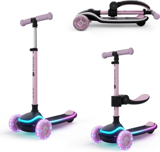Kinderkraft Raket Up monopattino e balance bike 2in1 rosa