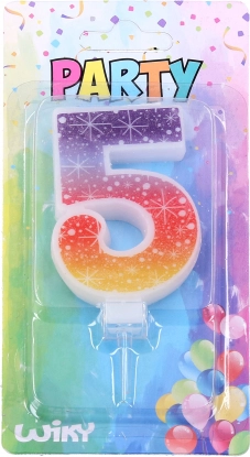 Candela da festa numero 5 Stelle