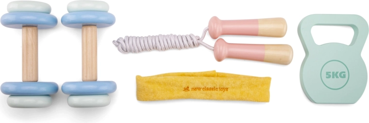 Set fitness in legno per bambini