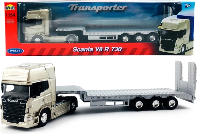 Welly camion Scania 1:64 con semirimorchio
