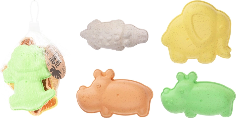 Formine per sabbia Animali selvatici – set da 4 pezzi