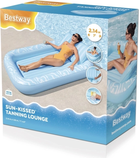 Bestway materassino gonfiabile Sun-Kissed con poggiatesta e portabicchiere