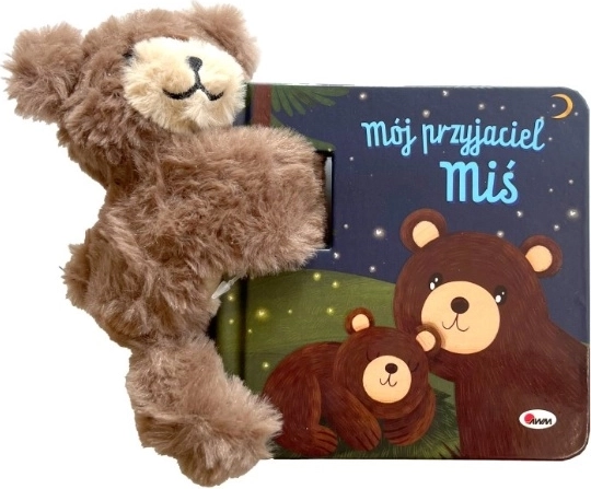 Mój przyjaciel miś con un orsetto di peluche