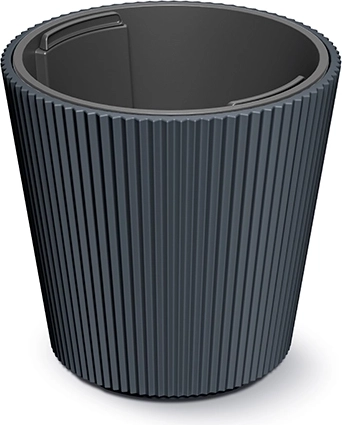 Vaso con inserto Milly 23,8 cm – antracite