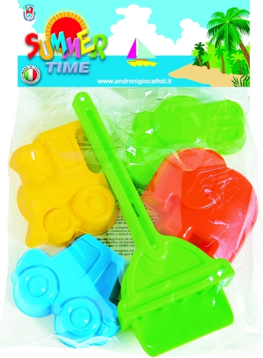 Set di formine per sabbia con paletta e rastrello