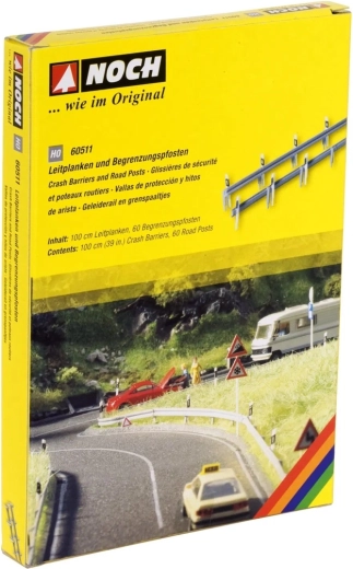Guardrail Noch con delineatori 100 cm (H0)