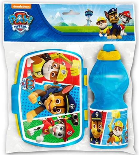 Set merenda Paw Patrol: contenitore per la merenda e borraccia 400 ml