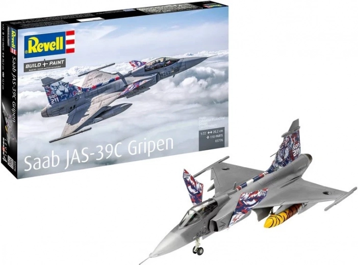 Modello in plastica dell’aereo SAAB JAS 39C Gripen 1:72