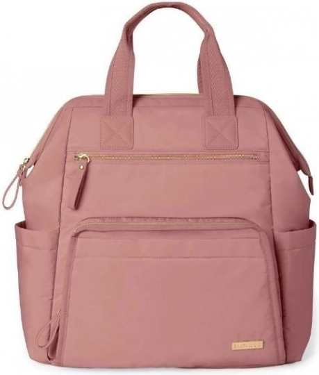 Zaino fasciatoio rosa alla moda per genitori moderni