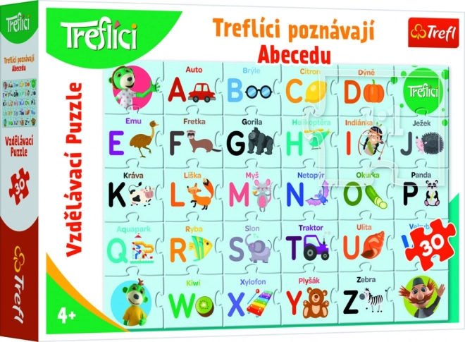 Puzzle Treflíci imparano l'alfabeto 30 pezzi