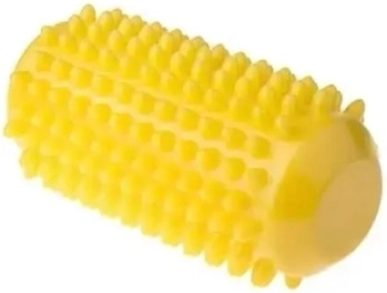 Rullo massaggiante riabilitativo Fizjo con punte 12,8 cm giallo