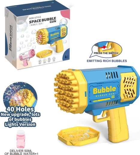 Pistola per bolle Rocket con 40 fori