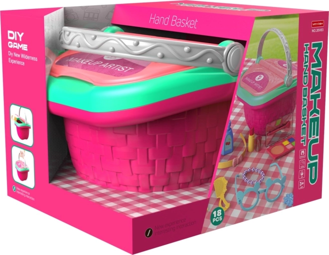 Set di gioco make-up cestino per piccole vanitose