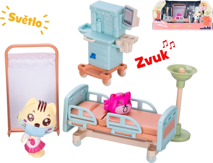 Set ambulatorio veterinario con luce e suono, 6 pezzi