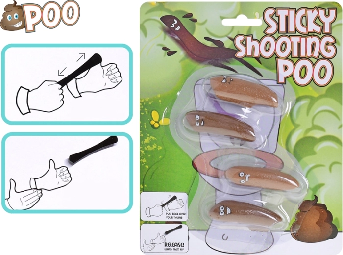Finto escremento adesivo – slime scherzoso a scatto 4 pz