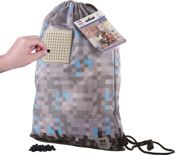 Sacca zaino Pixie Crew Minecraft grigio-blu