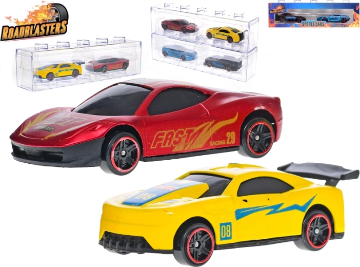 Roadblasters set di macchinine da corsa in metallo 7 cm in scatolina