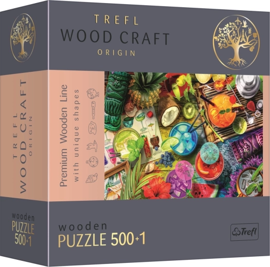 Puzzle Cocktail Colorati TREFL Wood Craft Origin 501 Pezzi