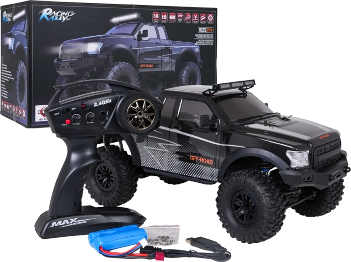 Auto RC fuoristrada Climbing beast 4x4 1:10 nero