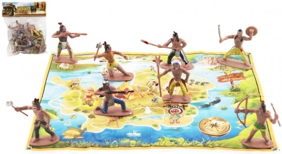 Figure di indiani con mappa