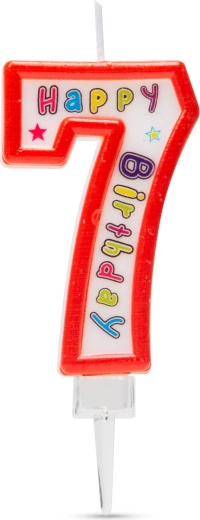 Candela per torta a forma di numero 7