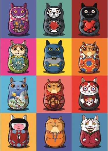 Puzzle Magnolia Catryoshky 1000 pezzi