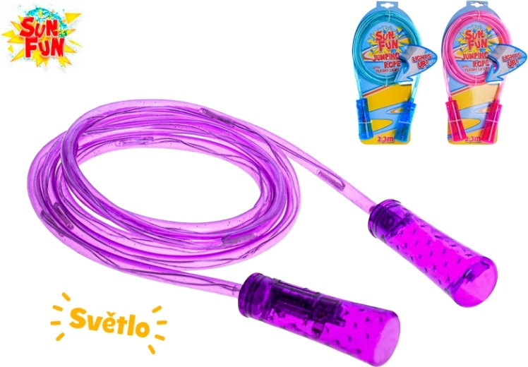 Sun Fun corda per saltare luminosa con LED per bambini 210 cm