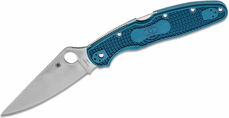 Spyderco Police 4 Lightweight coltello tascabile K390, manico FRN blu
