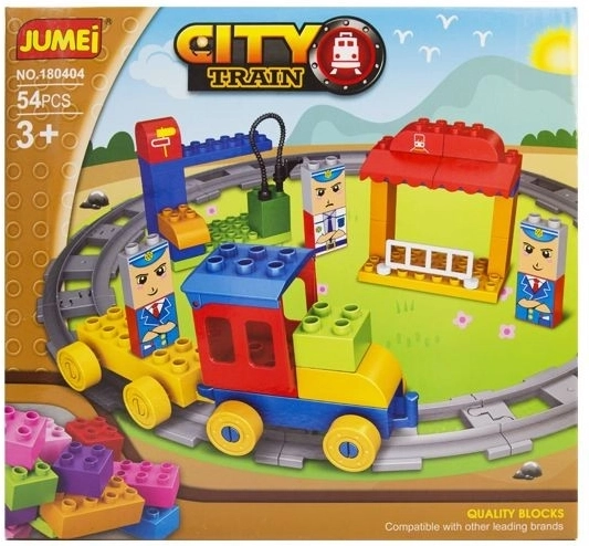 Jumei City set di costruzioni trenino 54 pezzi 28 × 26 cm - 1 pezzo