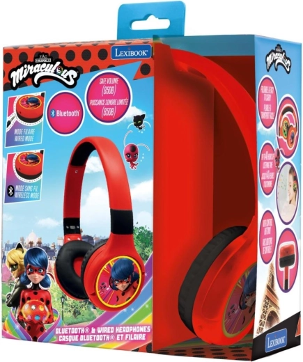 Cuffie pieghevoli Miraculous Coccinella Bluetooth