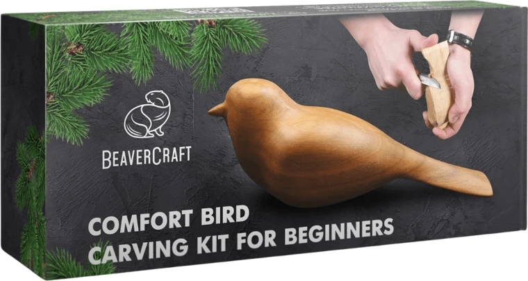 BeaverCraft Comfort Bird set per intaglio del legno per principianti