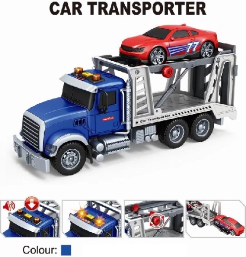 macchinina con carro attrezzi 1:14 con trazione pull-back e luce