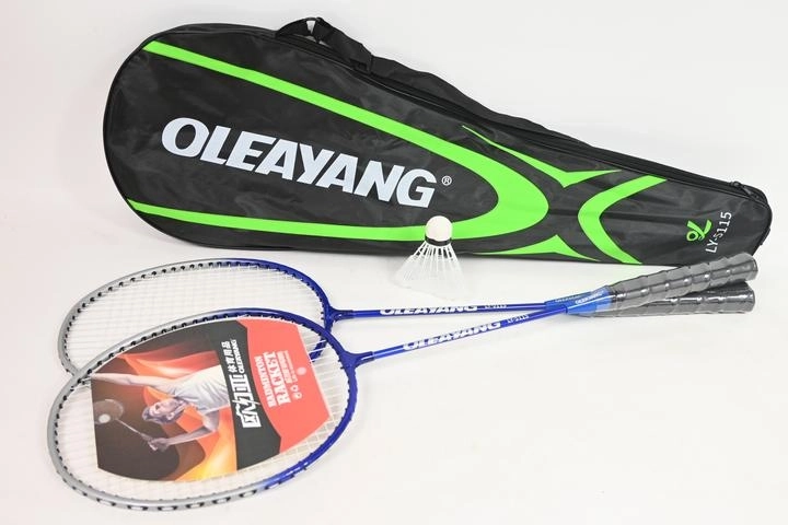 Set da badminton: 2 racchette con volano e custodia