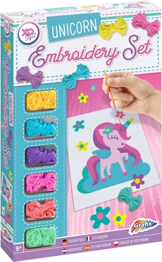 GRAFIX Immagine da ricamo Unicorno 18,5x14,5 cm