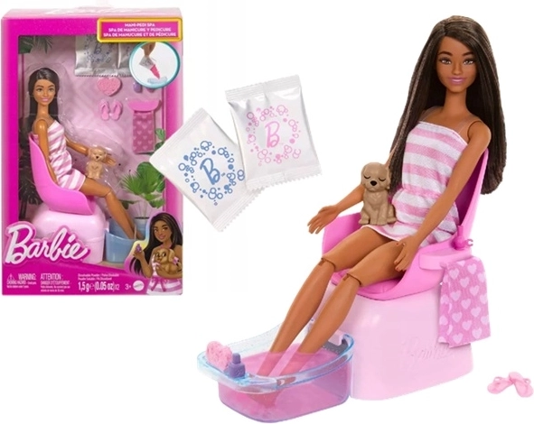 Barbie set spa mani/pedi con accessori