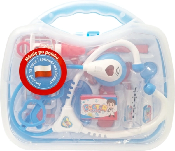 Set medico con modulo vocale in polacco e stetoscopio luminoso