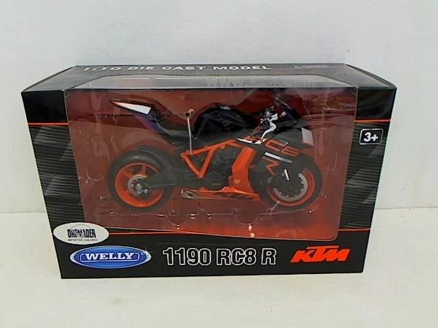 Modello da collezione di motocicletta Welly KTM 1190 RC8 R in scala 1:10