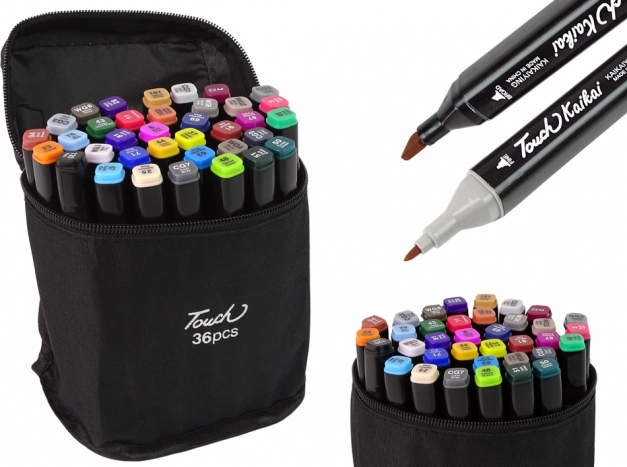 Set di Pennarelli Alcolici Doppia Punta Pro Touch 36 pz con Borsa